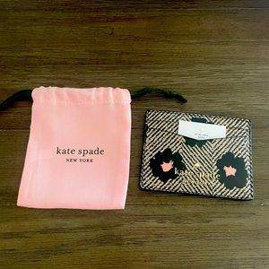 NWT Kate Spade Staci Small Slim Cardholder Herringbone Floral Card Holder